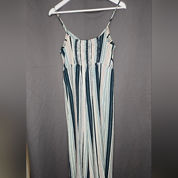 Xhilaration Summer Tank Blue and White Striped Women’s Jumpsuit - Picture 4 of 11